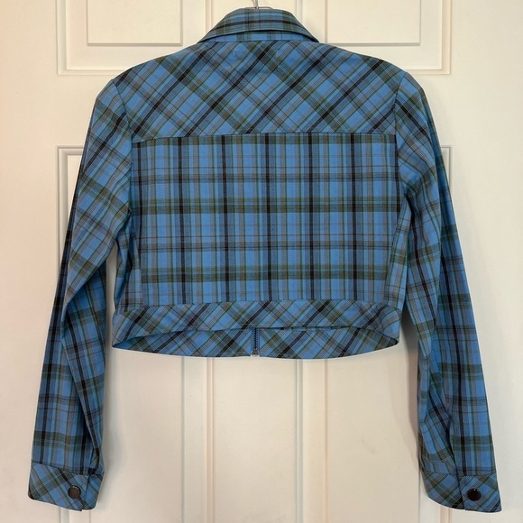 NWT Urban Outfitters As If Plaid Cropped Jacket XS - Picture 11 of 15